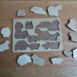 Wooden puzzle farm animals