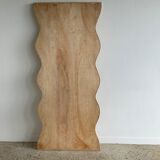 Zigzag rattan foot mirror H:182cm