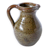 Small pitcher in dark brown glazed stoneware 1970