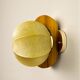 Italian "Cocoon" wall light, resin and pine wood, 1970