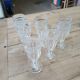 6 flutes in thick chiseled glass