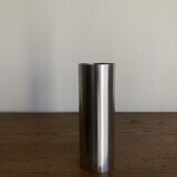 Space Age 1970s brushed steel flower vase