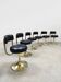 Vintage Swedish design brass low stools Borje Johanson