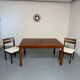 Extendable dining table Italian design 60 geometric rosewood