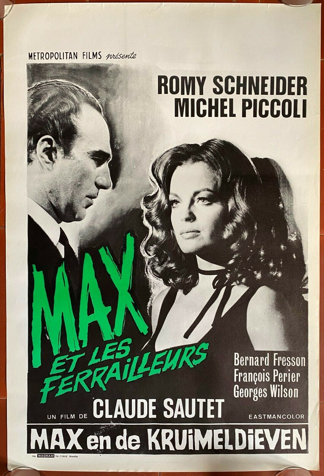 Affiche originale "Max et les Ferrailleurs" Romy Schneider 37x54cm 1971