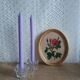 Pair of vintage glass candlesticks