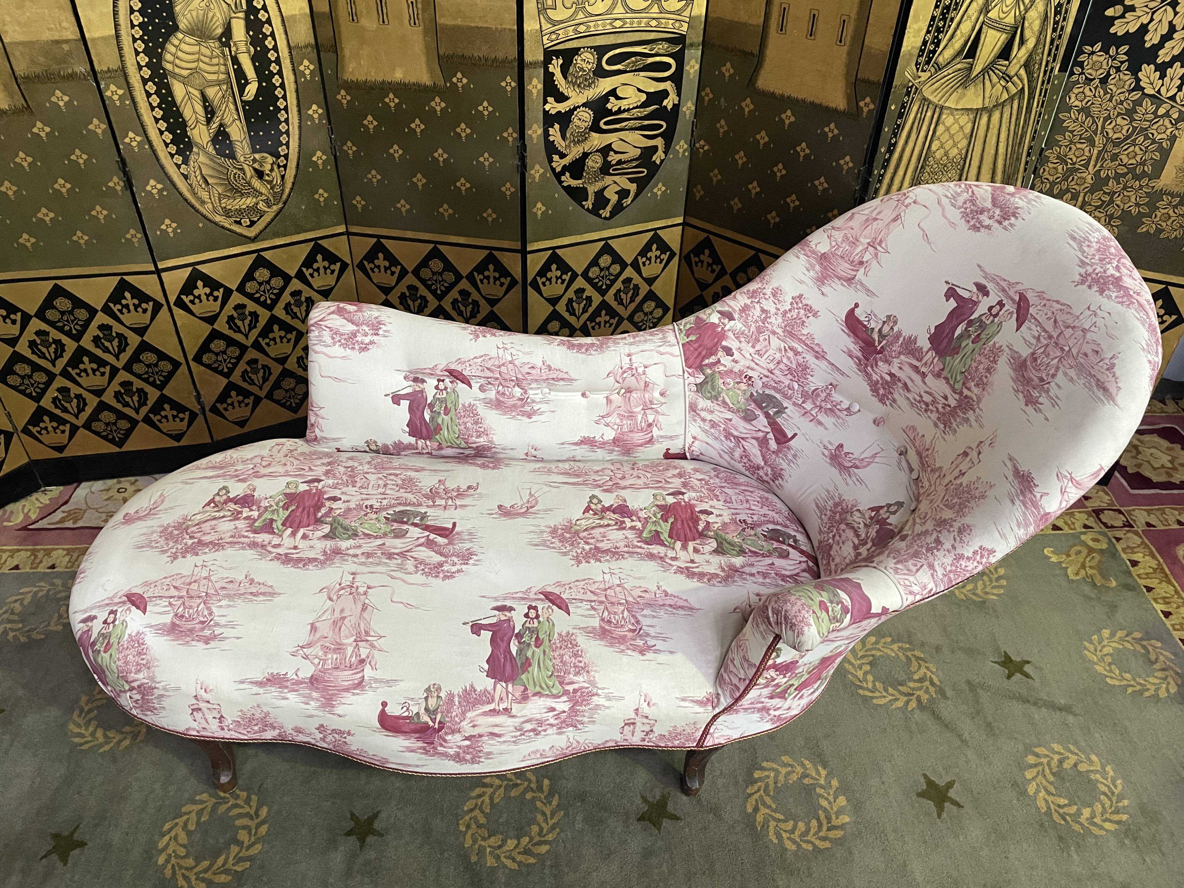 Méridienne Napoléon III toile de Jouy