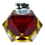 1960s Stunning Table Lighter in Murano Sommerso Glass By Flavio Poli for Se