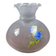 Vintage globe with blue flowers – Frosted glass lampshade in a romantic style