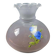 Vintage globe with blue flowers – Frosted glass lampshade in a romantic style