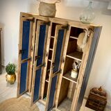 Ancien vestiaire en bois 4 portes