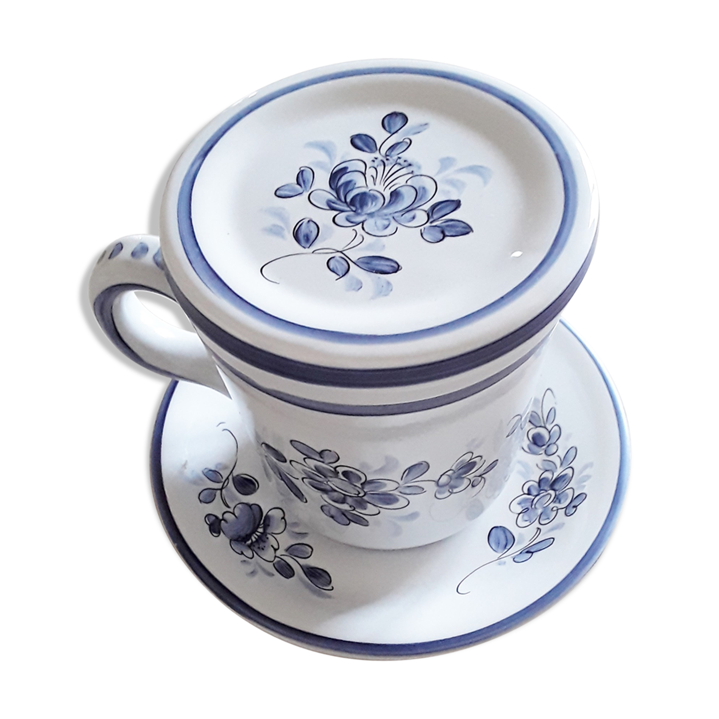 Clamecy earthenware tea set