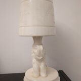 Elephant lamp in alabaster