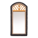 Boho Chic Wall Mirror in Rattan and Wicker Italian 1970s