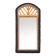 Boho Chic Wall Mirror in Rattan and Wicker Italian 1970s