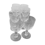Chiseled crystal glasses