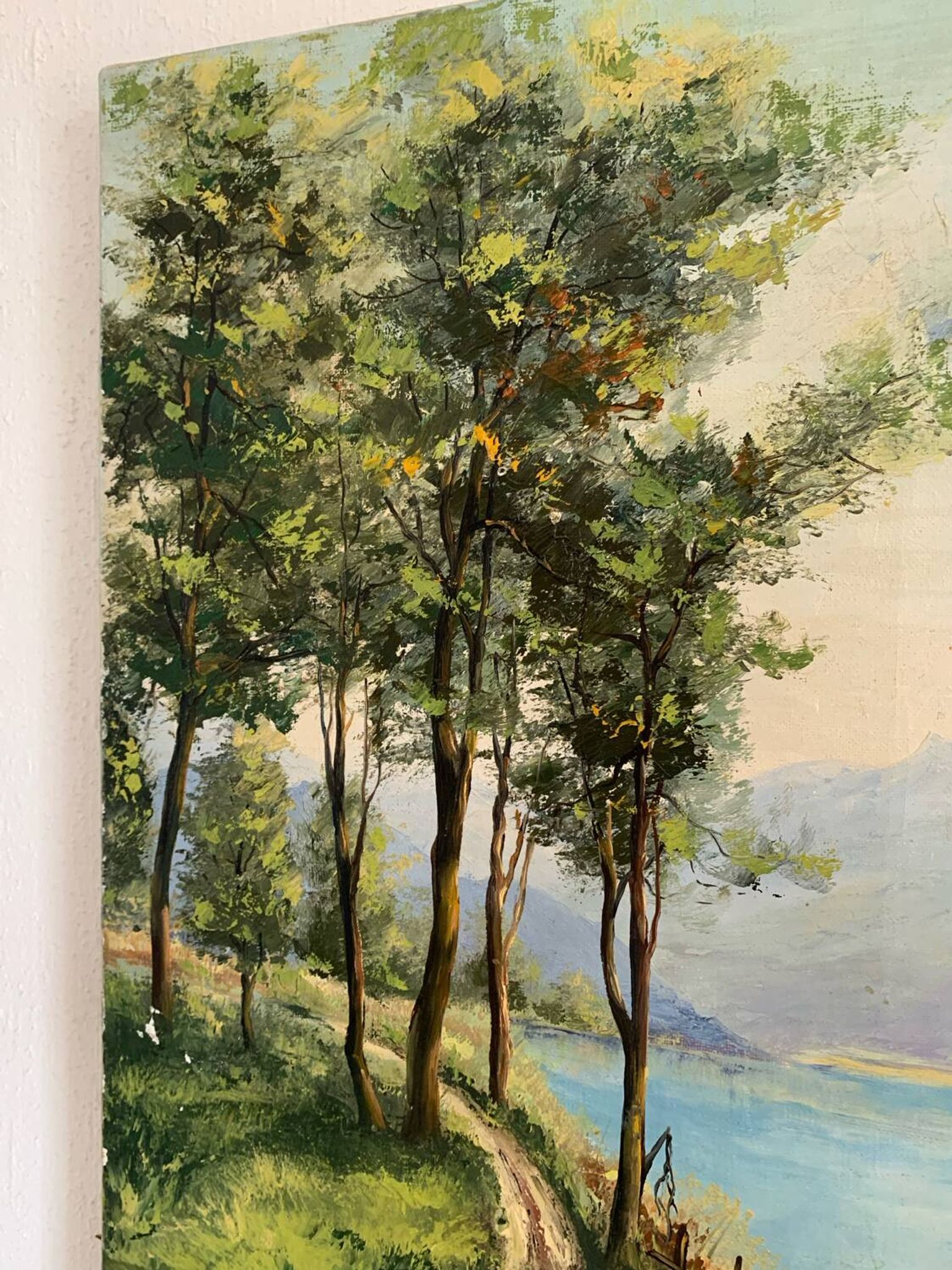 Old oil on canvas landscape