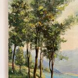 Old oil on canvas landscape