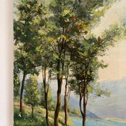 Old oil on canvas landscape