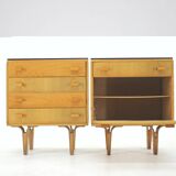 1960s Frantisek Mezulanik Pair of Chest of Drawers, Czechoslovakia