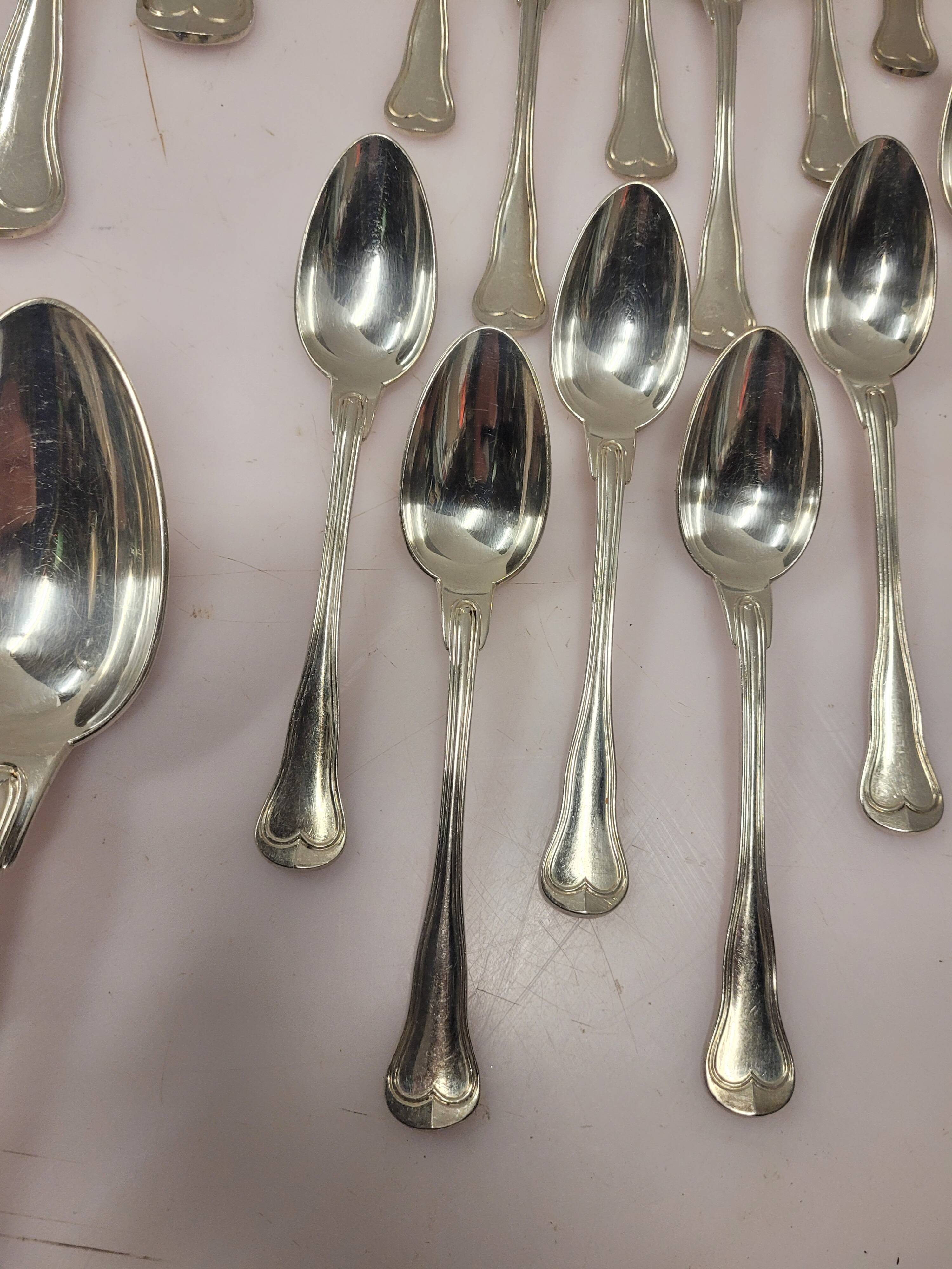 Christofle cutlery set in silver metal 36 pieces with its box