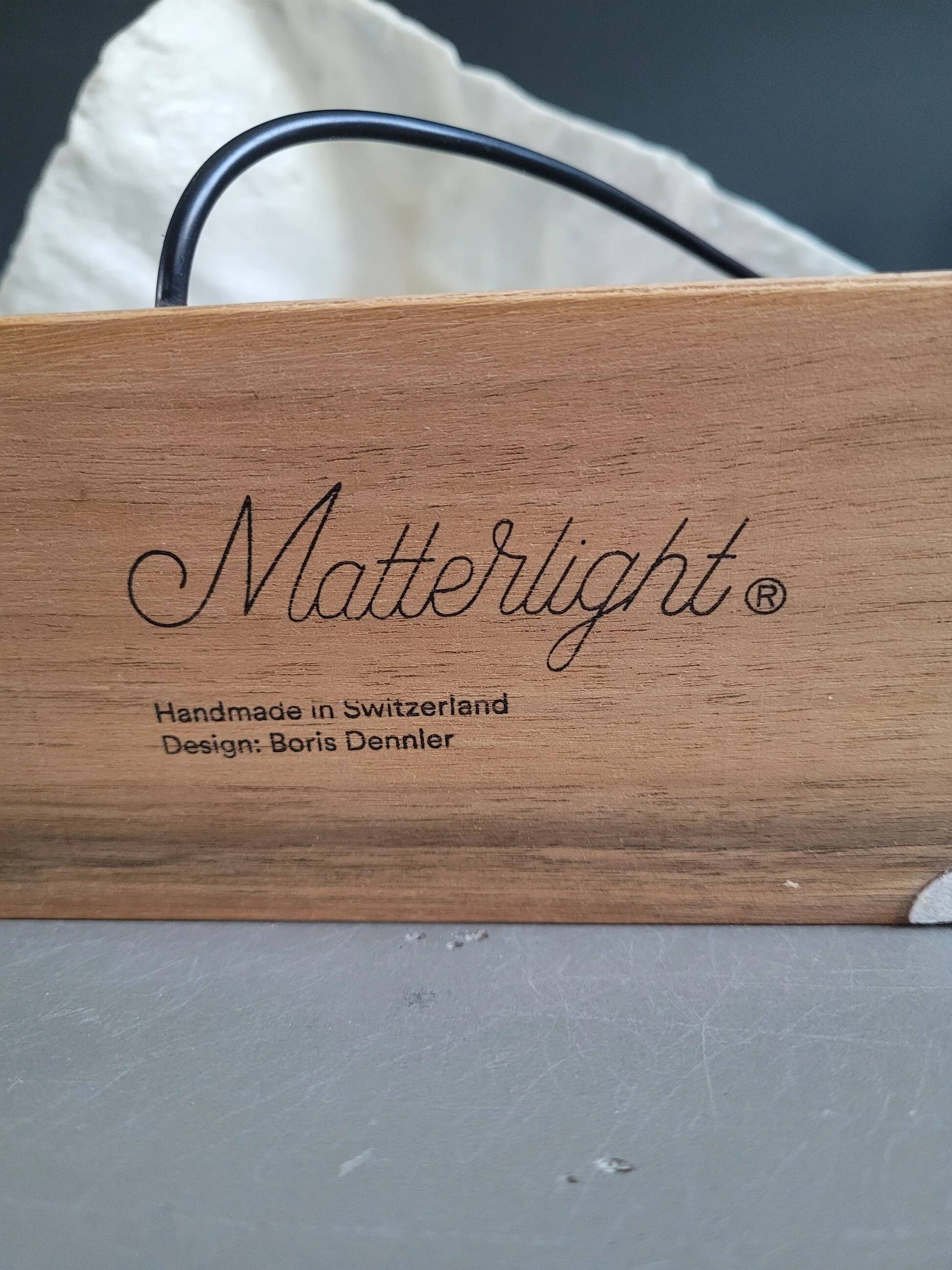 Lampe Matterlight par Boris Dennler, modèle numéroté n°134