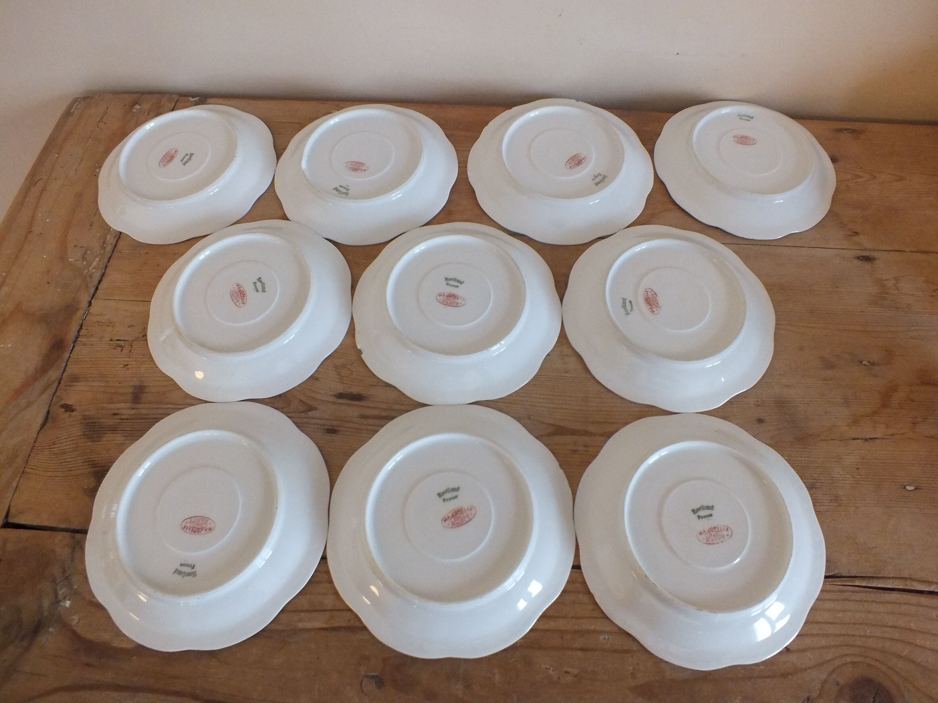 Majorelle Nancy for Haviland suite of 10 porcelain coffee cups
