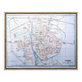 Printed in 1909, map of Parma, Italy