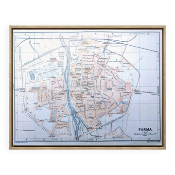 Printed in 1909, map of Parma, Italy