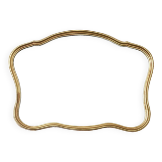 Miroir doré ancien en bois doré à la feuille d'or