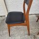 Série de 4 chaises scandinaves en skaï et bois, années 1960