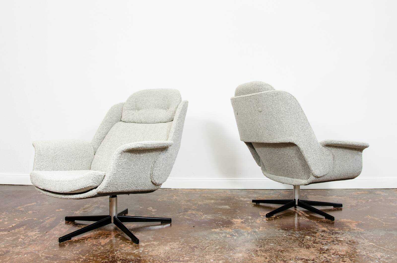 Chaises pivotantes vintage grandes "b7041" de zpm radomsko, pologne, 1970