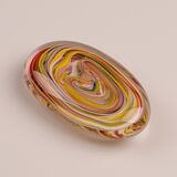 Sulphide murano paper press 1960 multicolored spiral