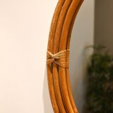Miroir rotin ovale