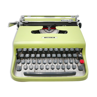 Machine à écrire Olivetti Lettera 22 vert poire révisée ruban neuf