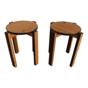 2 tabourets empilables