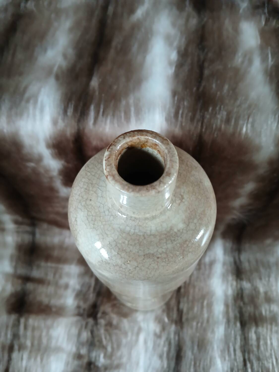 2 old glazed stoneware bottles