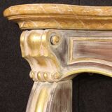 Fireplace in painted and gilded wood