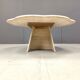 Vintage flower shaped travertine coffee table, 1970s