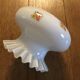 White opaline tulip with skirt stocking and floral patterns