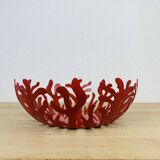 Coupe à fruit design Alessi Mediterraneo rouge par Emma Silvestris 30 cm