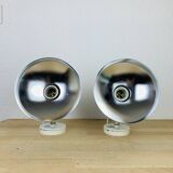 Pair of Concord chrome metal adjustable spotlights from the 70s