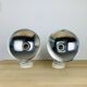 Pair of Concord chrome metal adjustable spotlights from the 70s
