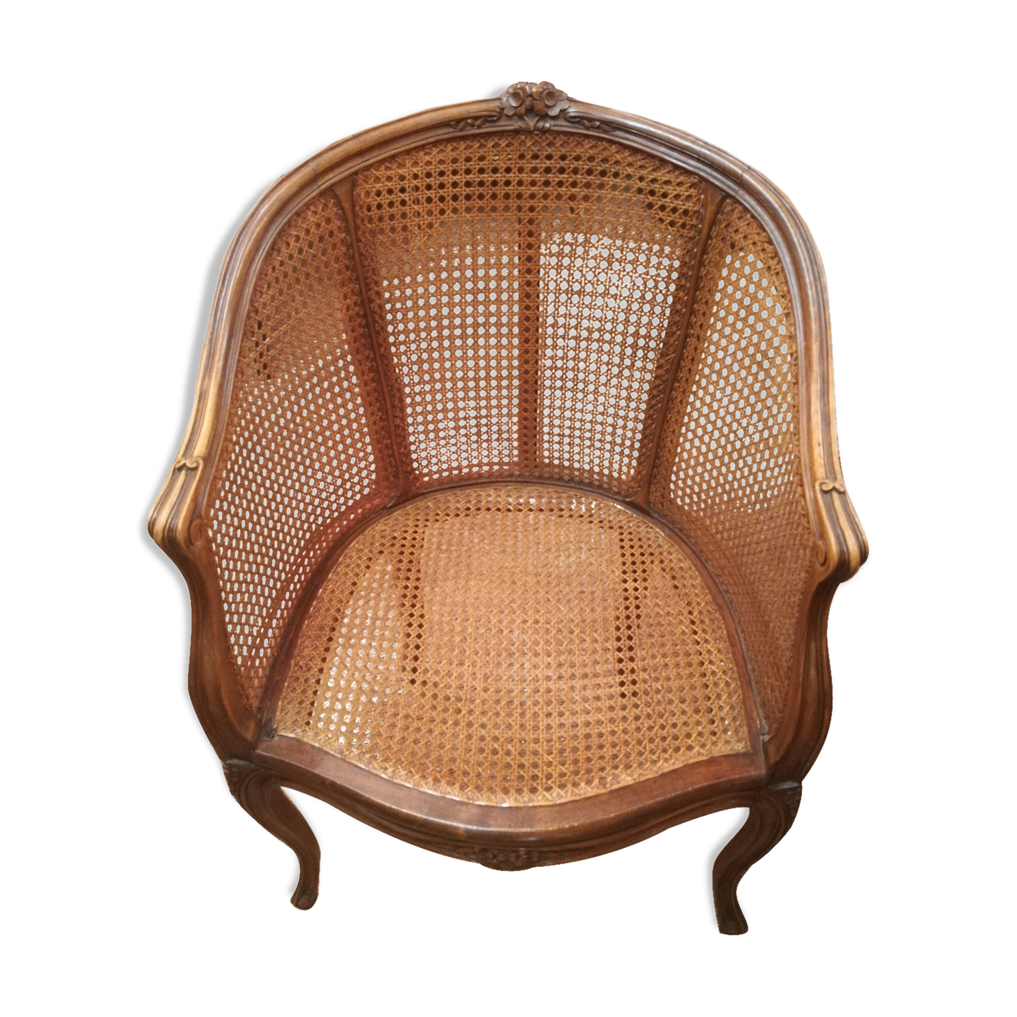 Louis xv style canned armchair