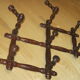 Vintage wall rack with braces