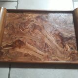 Wood marquetry serving tray
