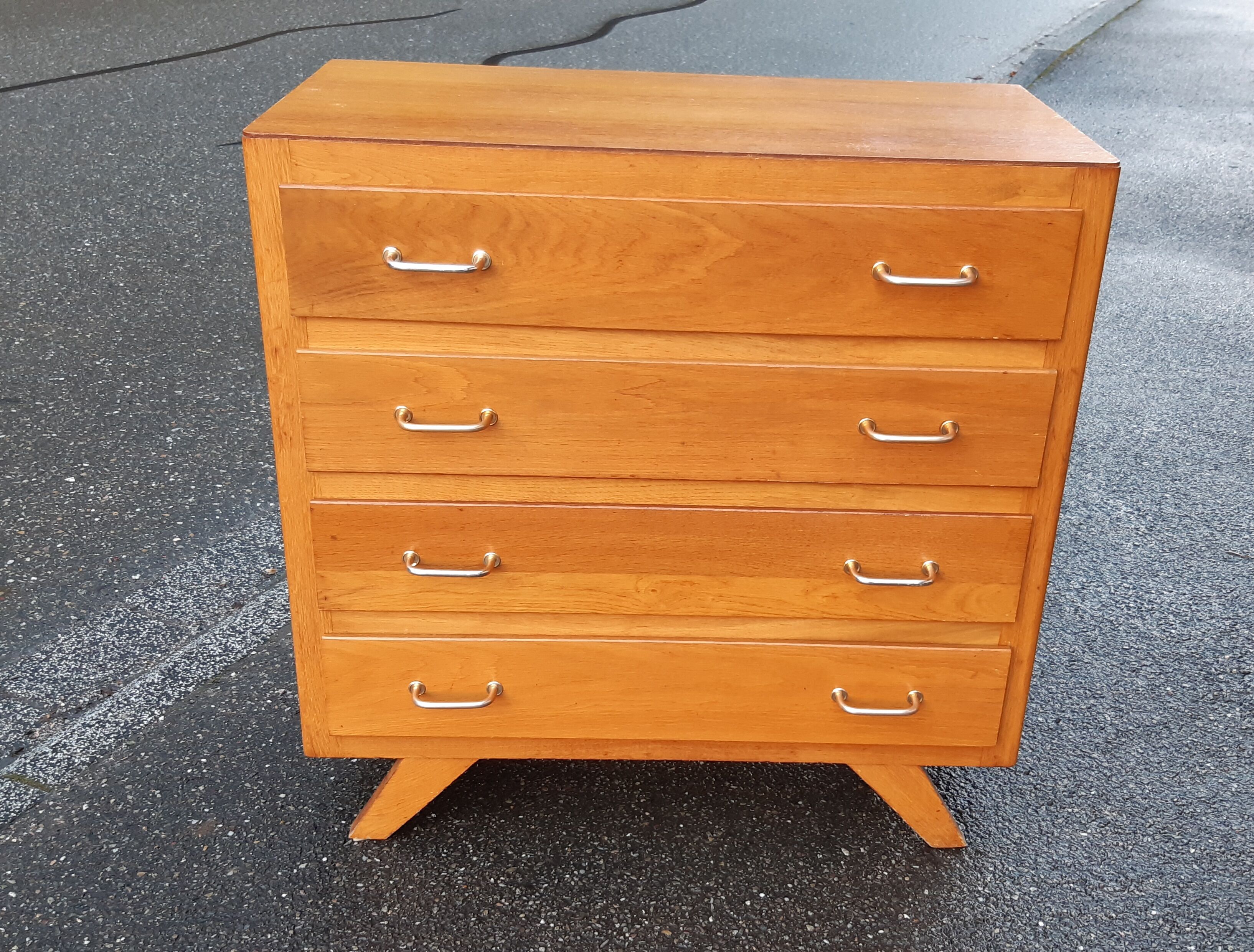Commode vintage chêne doré 1950