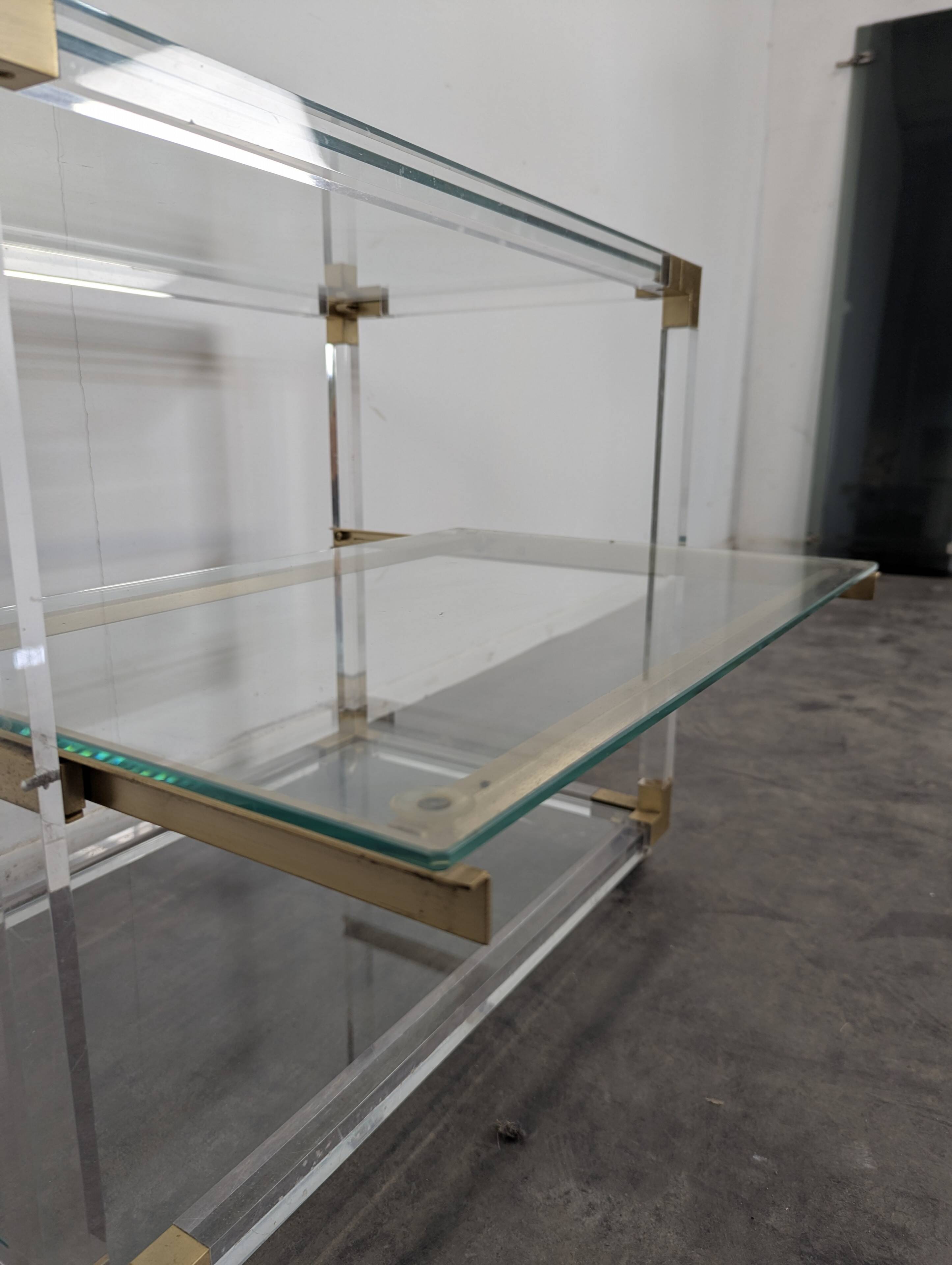 Hollywood Regency plexiglass dessert table