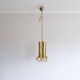 Modern mid-century brass chandelier Reflex Pierre Forssell Skultuna, Sweden