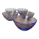 Lot 5 bols en verre bleu Bormioli Rocco